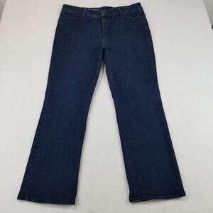 Talbots Jeans Womens 16 Blue Flawless High Waist Barely Bootcut Stretch Denim